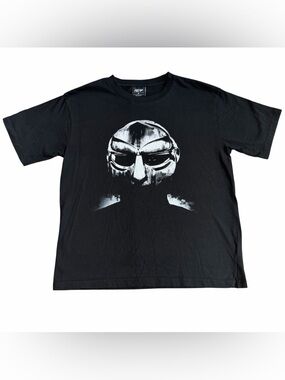 MF Doom Madvillain Mask Album Art Homage T Shirt Men’s Sz M Black ICY EUC